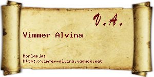 Vimmer Alvina névjegykártya